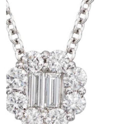4 Karaat Ronde En Stokbrood Echt Diamanten Dame Hanger Massief Gouden Sieraden
