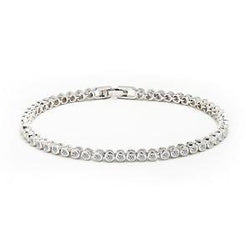 4 karaats Ronde Geslepen Echt Diamanten Armband Wit Goud 14K