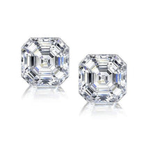 Afbeelding in Gallery-weergave laden, 4 karaats Solitaire Asscher Geslepen Echt Diamanten Oorknopjes - harrychadent.nl
