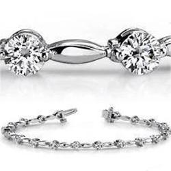 4 kt Sprankelende Ronde Geslepen Echt Diamanten Armband Wit Goud - harrychadent.nl