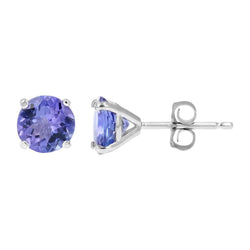 5 karaat Tanzanite oorbellen voor dames 14K witgoud