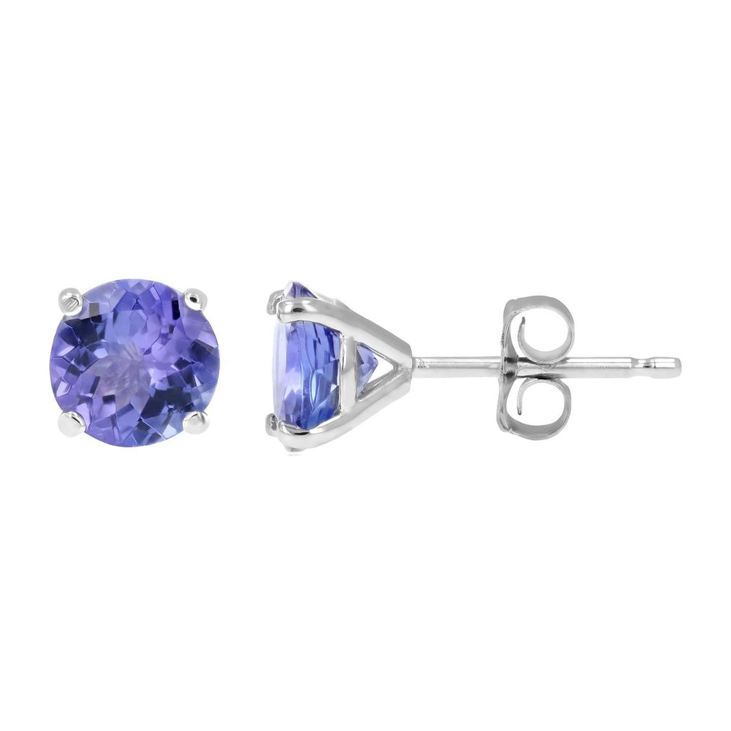 5 karaat Tanzanite oorbellen voor dames 14K witgoud - harrychadent.nl