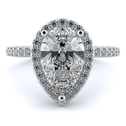 5 karaat peer diamanten ring wit gouden sieraden - harrychadent.nl