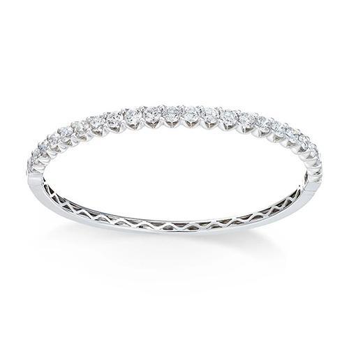 5 karaat ronde diamanten armband wit goud 14K - harrychadent.nl