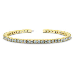 5 karaat ronde diamanten tennisarmband geel goud 14K