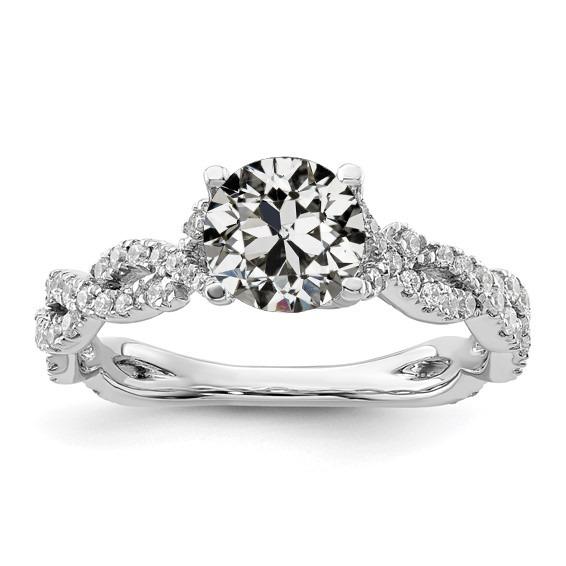 5 karaat ronde oude mijn geslepen diamanten ring Prong Infinity stijl sieraden - harrychadent.nl