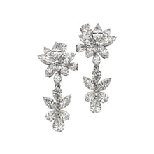 Afbeelding in Gallery-weergave laden, 5 karaats Diamanten bloemige stijl oorbel kroonluchter WG hangende oorbellen - harrychadent.nl
