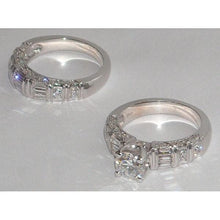 Afbeelding in Gallery-weergave laden, 5.01 karaat  Echt Diamanten Bruids Juwelen Verlovingsset Ring en Band - harrychadent.nl
