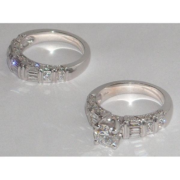 5.01 karaat  Echt Diamanten Bruids Juwelen Verlovingsset Ring en Band - harrychadent.nl