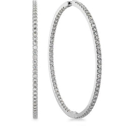 5.20 ct sprankelende ronde geslepen diamanten dames hoepel oorbellen goud 14k