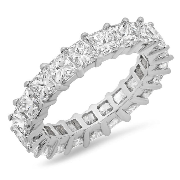 5,25 Karaat Princess Echt Diamonds Eternity Band Wit Goud 14K