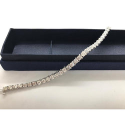 5.40 Karaat 4 Prong Gezet Wit Rond Natuurlijk uit de aarde gewonnen Diamanten Tennisarmband