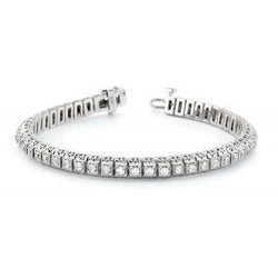 5,50 Karaat Ronde Echt Diamanten Tennisarmband Massief Wit Goud 14K