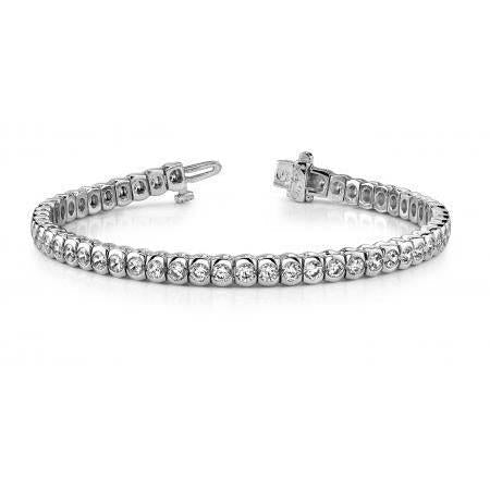 5,50 Karaat Ronde Geslepen Echt Diamanten Dames Tennisarmband Wit Goud 14K - harrychadent.nl