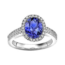Afbeelding in Gallery-weergave laden, 5.61 karaat ovale tanzaniet diamanten jubileum ring wit goud 14k - harrychadent.nl
