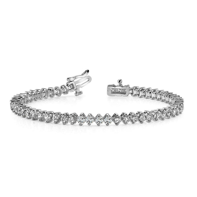 5,6 Karaat Ronde Echt Diamanten Dames Tennisarmband Wit Goud 14K - harrychadent.nl