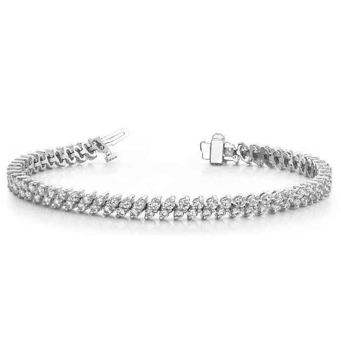 5,80 Karaat Briljant Geslepen Echt Diamanten Dames Tennisarmband Wit Goud