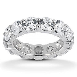 5,85 Karaat Witgouden Ronde Echt Diamanten Eeuwigheid Trouwring