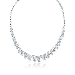 5 Karaat Ronde Echt Diamanten Dames Mooie Ketting Massief Gouden Sieraden