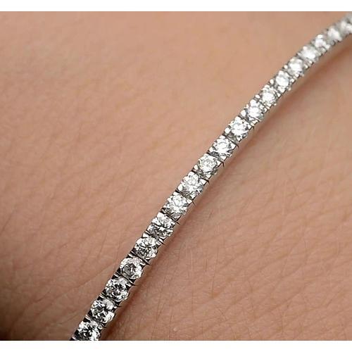 5 karaat Echt Diamanten Armband Met Pinnenset Wit Goud 14K Sieraden - harrychadent.nl