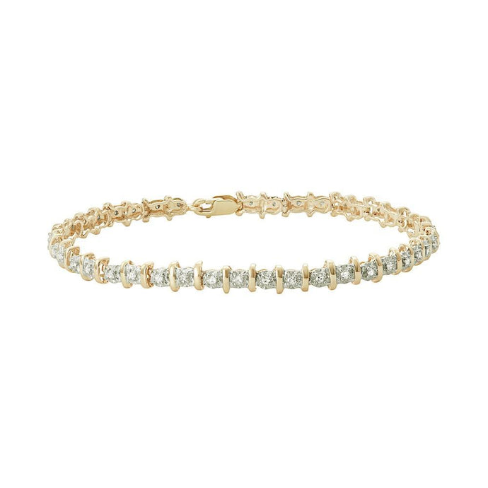 6 ct sprankelende diamanten tennisarmband YG 14K - harrychadent.nl