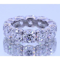 6 karaat ronde diamanten eeuwigheidsjubileumband wit goud