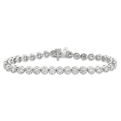 6 karaat ronde diamanten witgouden 14K griffenzetting armband Nieuw