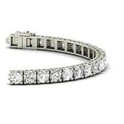 6 kt ronde geslepen diamanten tennisarmband witgouden sieraden