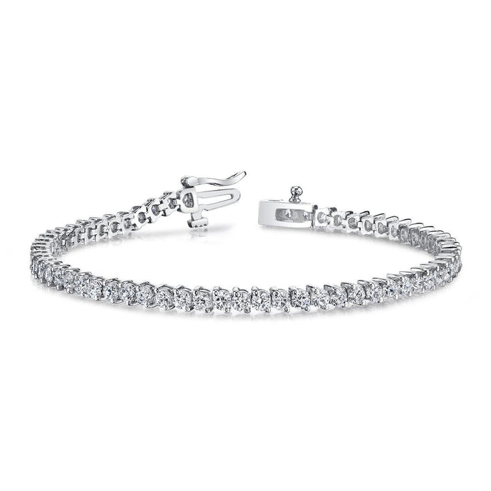 6.70 karaat Ronde Echt Diamanten Tennisarmband Wit Goud - harrychadent.nl