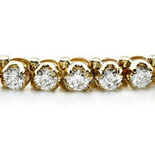 Afbeelding in Gallery-weergave laden, 6,45 karaat Prong Set ronde diamanten tennisarmband 14K geel goud - harrychadent.nl
