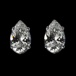 6 Karaat Peervormig CERTIFICAAT Labgekweekt Diamanten Oorknoppen Witgoud