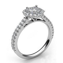 Afbeelding in Gallery-weergave laden, 6.25 karaat hart geslepen met accent diamanten ring Halo sieraden sprankelend - harrychadent.nl
