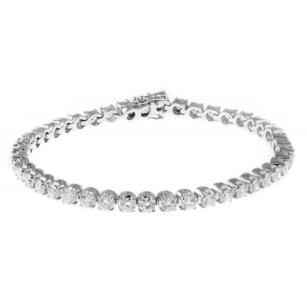 6,30 karaat Echte Ronde Geslepen Sprankelende Diamanten Tennisarmband Goud Wit - harrychadent.nl