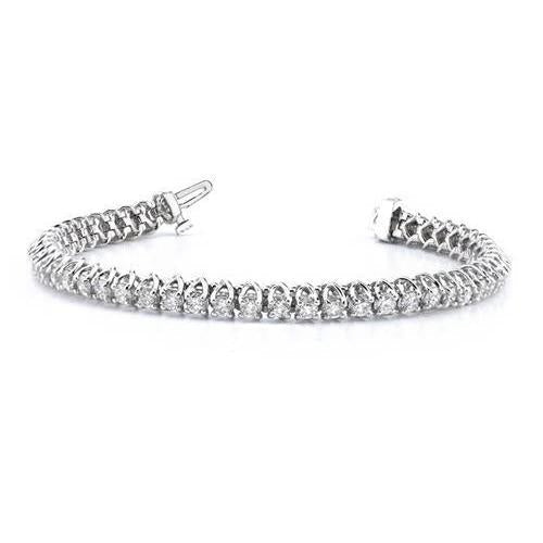 6,30 karaat Ronde Briljant Geslepen Echt Diamanten Tennisarmband WG 14K - harrychadent.nl