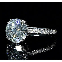 Afbeelding in Gallery-weergave laden, 6.50 karaat dames diamanten ring solitaire met accenten - harrychadent.nl
