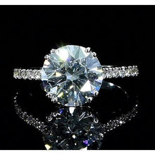 Afbeelding in Gallery-weergave laden, 6.50 karaat dames diamanten ring solitaire met accenten - harrychadent.nl
