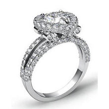 Afbeelding in Gallery-weergave laden, 6.50 karaat prachtige hart geslepen Halo diamanten ring goud 14K - harrychadent.nl
