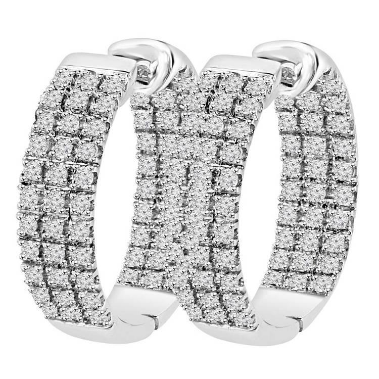 6,60 Ct Ronde Briljant Geslepen Echt Diamanten Dame Hoepel Oorbellen