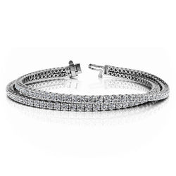 6,70 Karaat Dubbele Rij Echt Diamanten Dames Armband Goud Wit 14K Nieuw