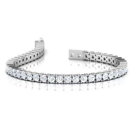6,75 karaat Ronde Briljant Geslepen Echt Diamanten Tennisarmband Wit Goud - harrychadent.nl