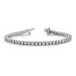 6,90 Karaat Ronde Echt Diamanten Basis Tennisarmband 14K Witgoud