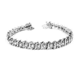 6 Karaat Natuurlijke Diamanten Tennisarmband Rond Briljantslijpsel Goud Dames Sieraden