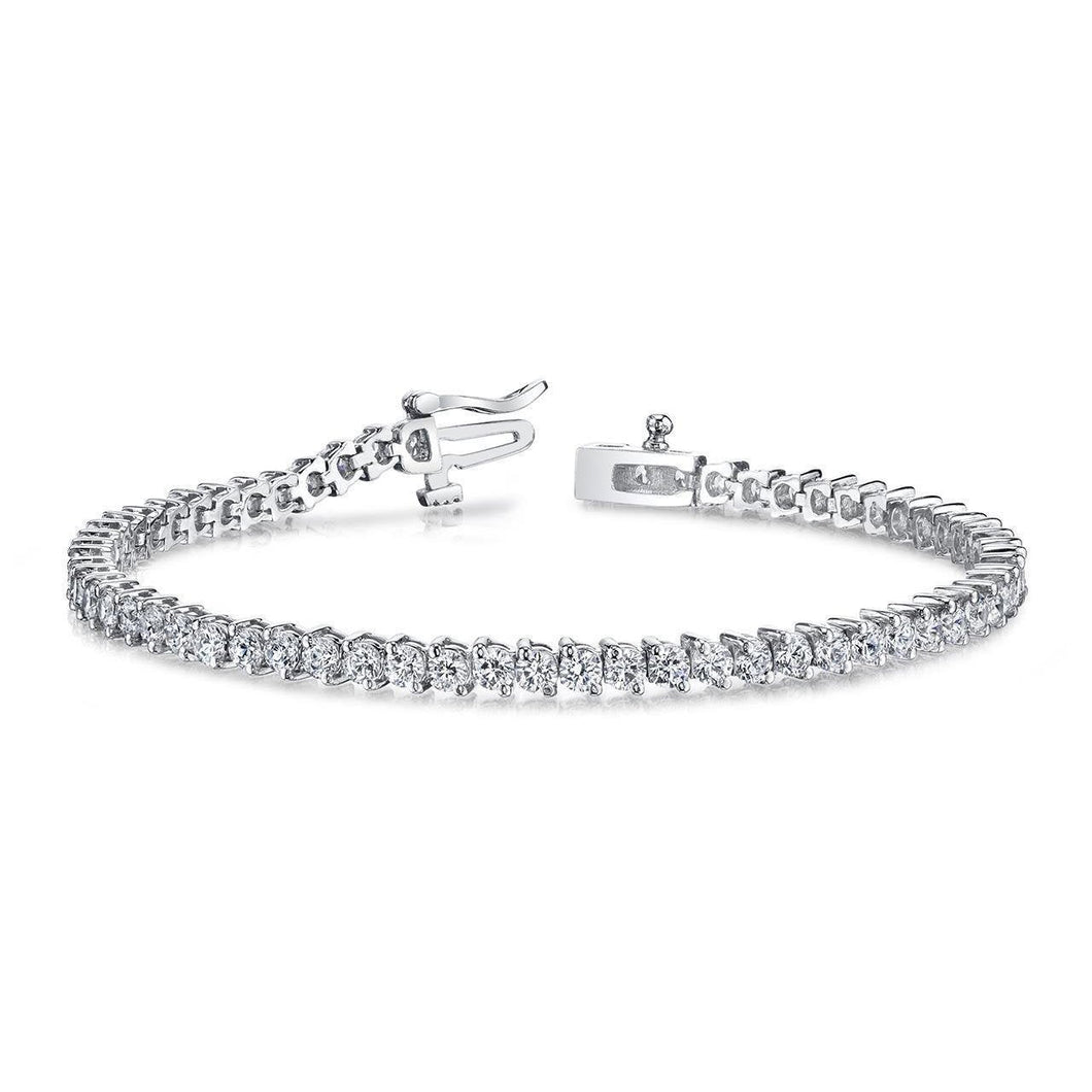 6 Karaat Dames Ronde Geslepen Echt Diamanten Tennisarmband Gouden Sieraden