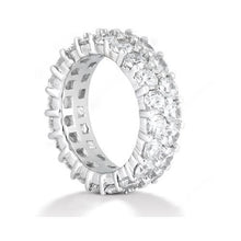 Afbeelding in Gallery-weergave laden, 6 Karaat Echt Diamanten Dubbele Rij Witgoud Eeuwigheid Trouwring - harrychadent.nl
