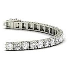 6 Karaat Prachtige Ronde Geslepen Echt Diamanten Tennisarmband Witgouden Sieraden