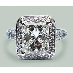 Natuurlijke 6 Karaat Princess Diamanten Ring