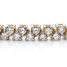 Afbeelding in Gallery-weergave laden, 6 Karaat Ronde Briljante Echt Diamanten Tennisarmband Geel Goud 14K
