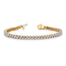Afbeelding in Gallery-weergave laden, 6 Karaat Ronde Briljante Echt Diamanten Tennisarmband Geel Goud 14K
