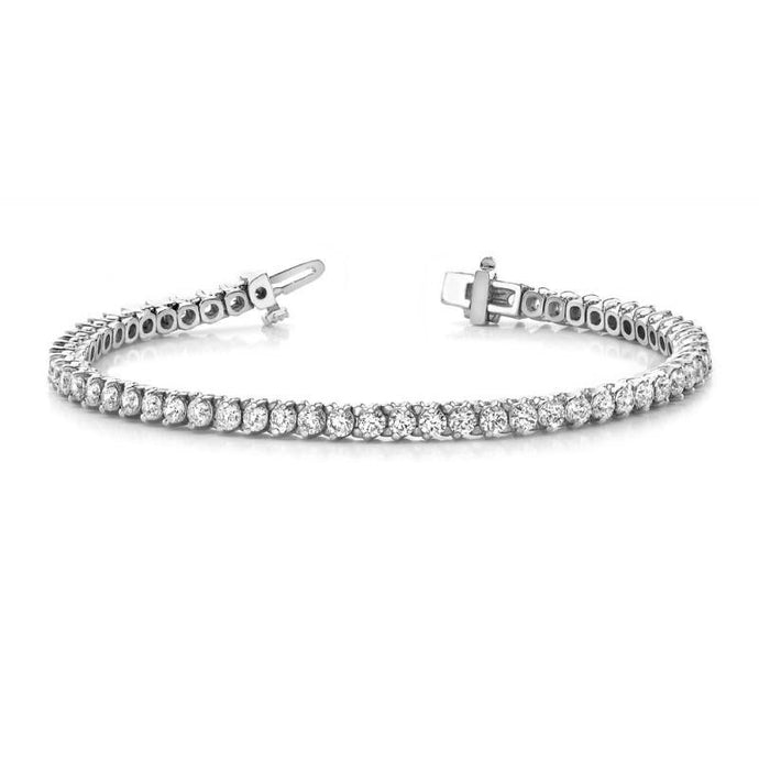 6 Karaat Ronde Echt Diamanten Tennisarmband Wit Goud 14K Sieraden Nieuw