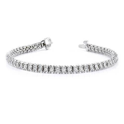 6 Karaat Ronde Geslepen Echt Diamanten Tennisarmband Wit Goud 14K Griffenset